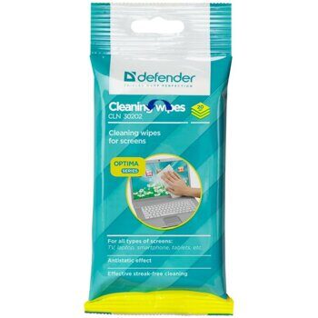 Салфетки чистящие для пластиковых поверхностей 20шт./уп. //Defender (30200,30202)