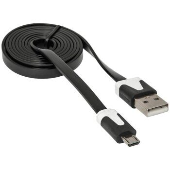 Кабель USB08-03P USB2.0 (A) - microUSB (B), 1м, черный //Defender (87475)