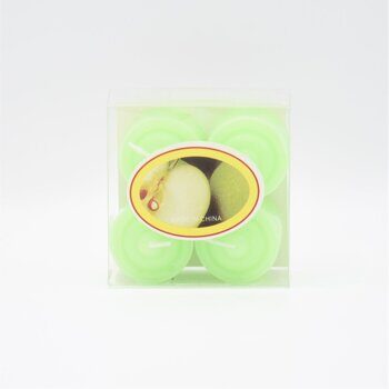 ПР Свечи ароматизироанные "Яблоко" 4 штуки в наборе, зеленые, Darvish DV-H-1121